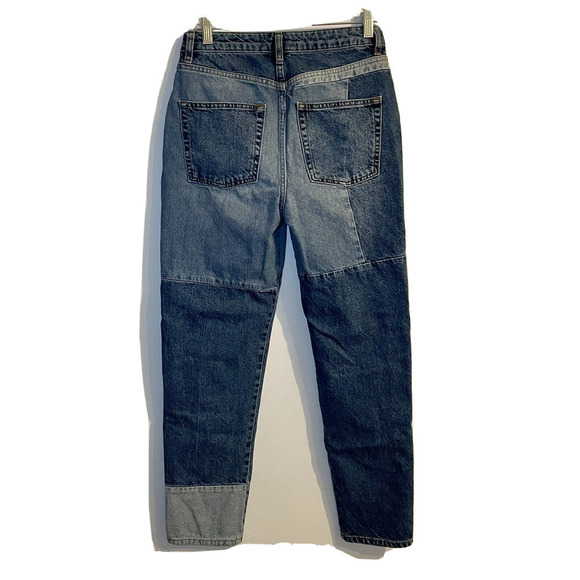 We The Free Size 28 Pieced Jeans Blue Denim Mom Straight Leg Hi-Rise OB9… - Picture 4 of 10